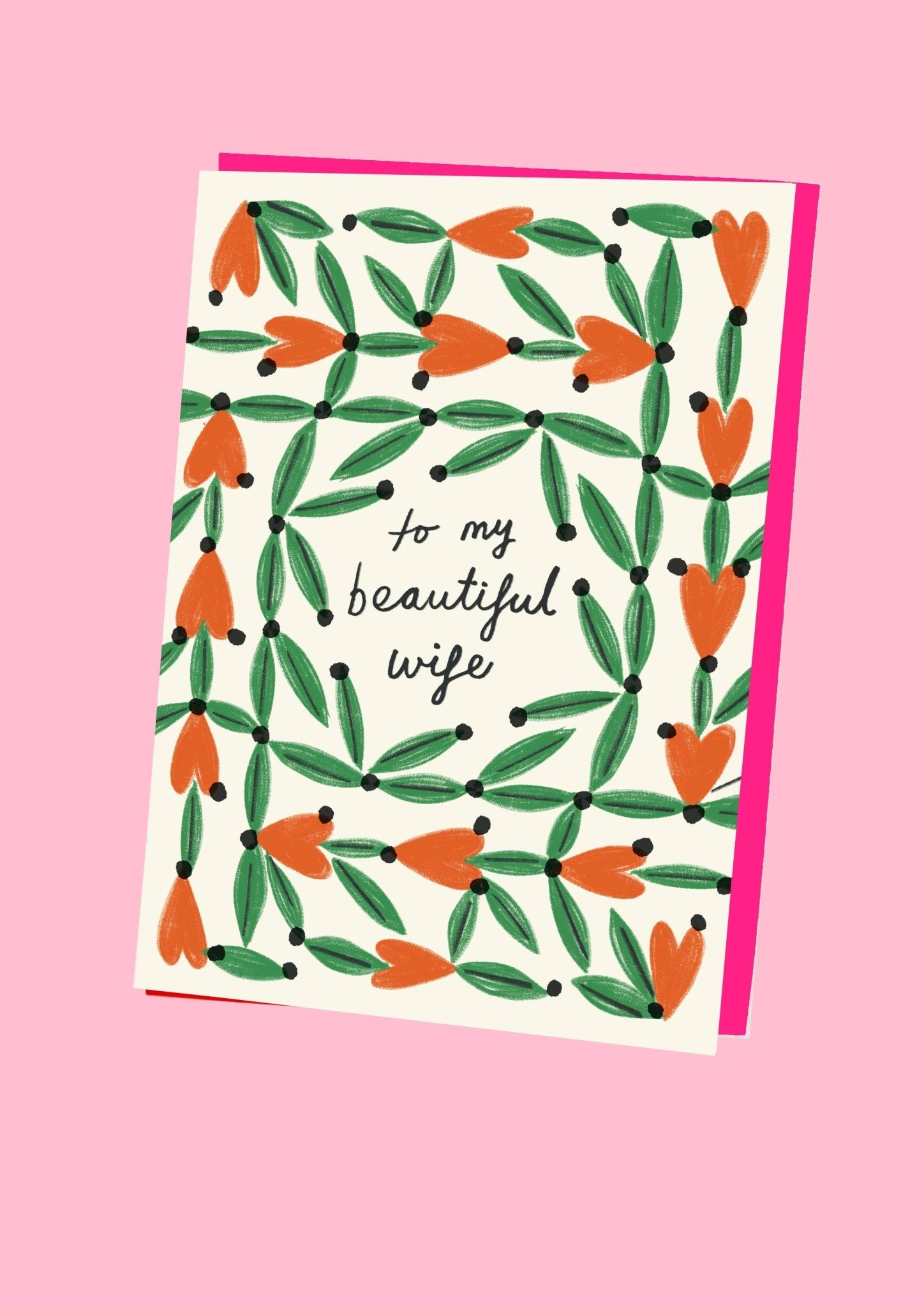 Beautiful Wife Greeting Card - Kitty Kenda Papergoods Modern Love Store Glasgow