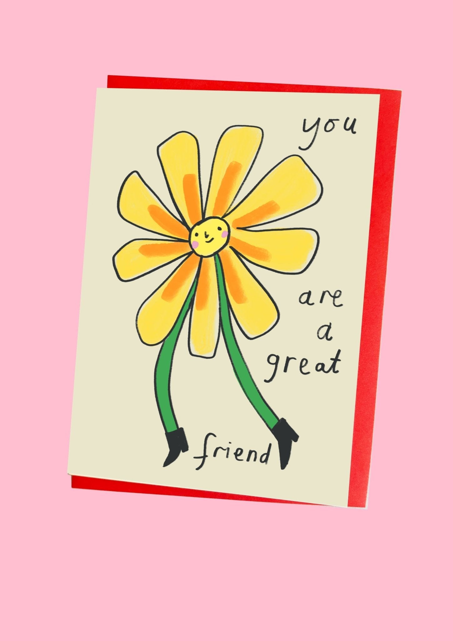 Great Friend Flower Person - Kitty Kenda Papergoods Modern Love Store Glasgow