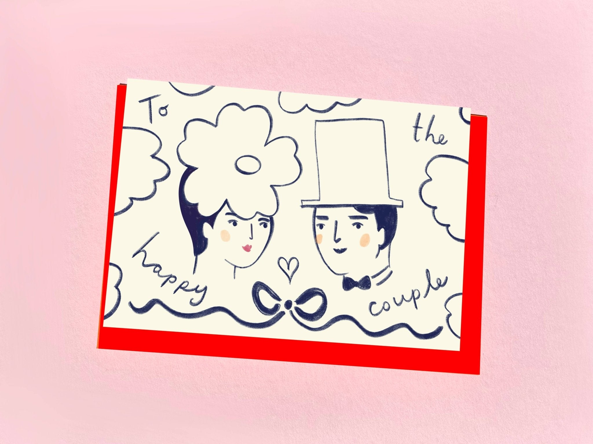 Mr & Mrs Happy Couple Greeting Card  greetings - card 