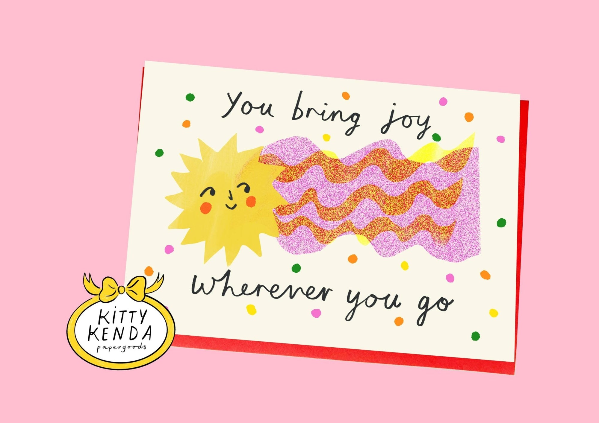You Bring Joy Star Greeting Card - Kitty Kenda Papergoods Modern Love Store Glasgow
