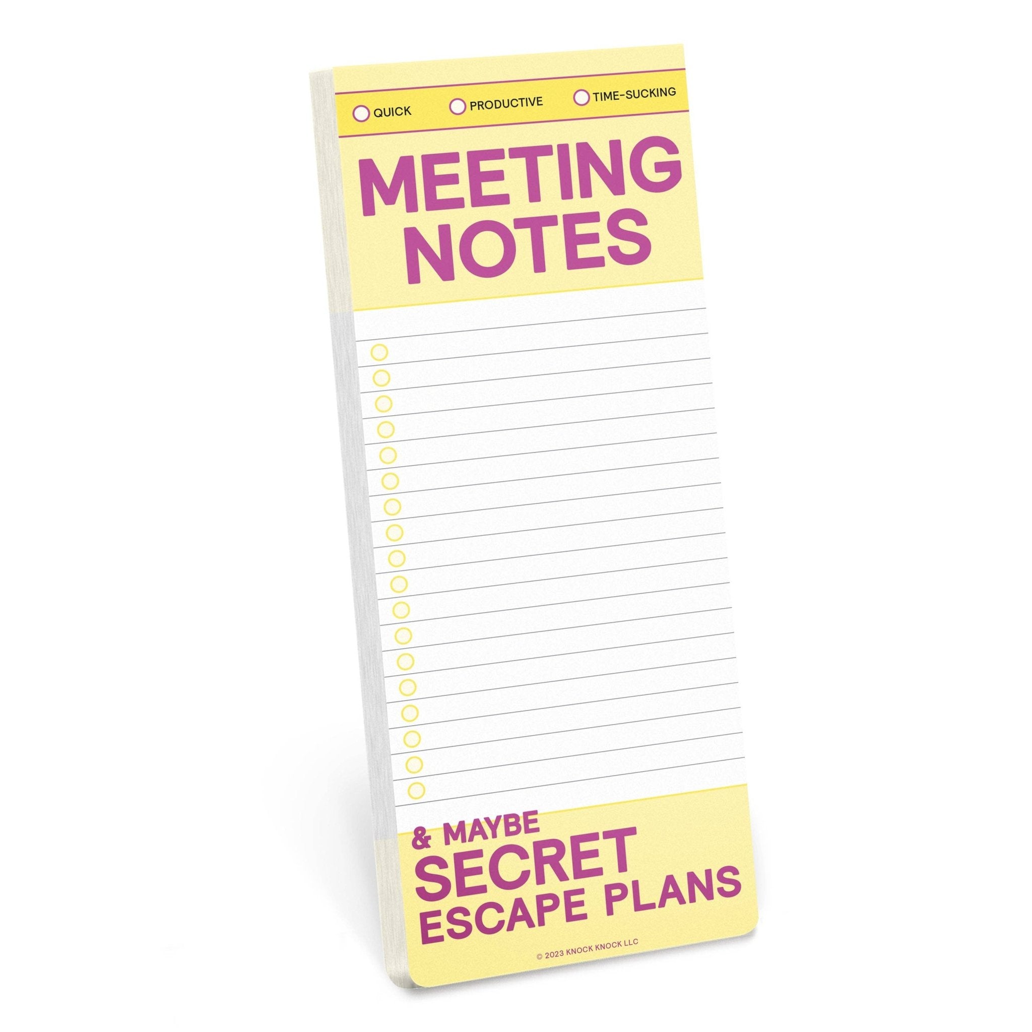 Knock Knock Meeting Notes Make - a - List Pads - Knock Knock UK Modern Love Store Glasgow