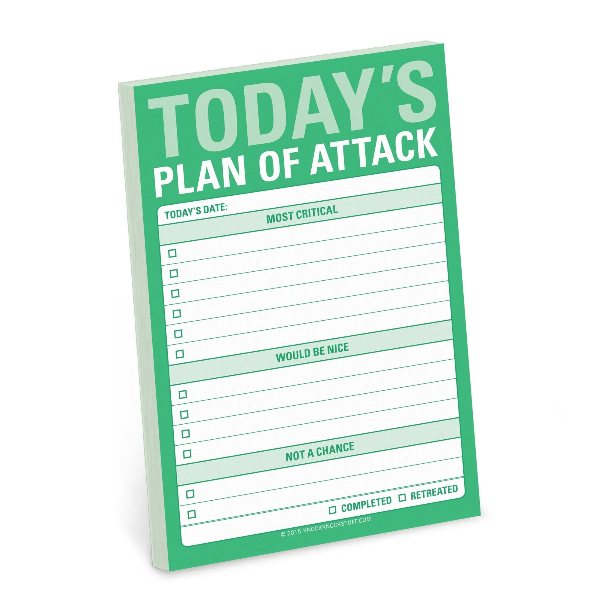 Knock Knock Today`s Plan of Attack Great Big Stickies - Abrams & Chronicle Books Modern Love Store Glasgow