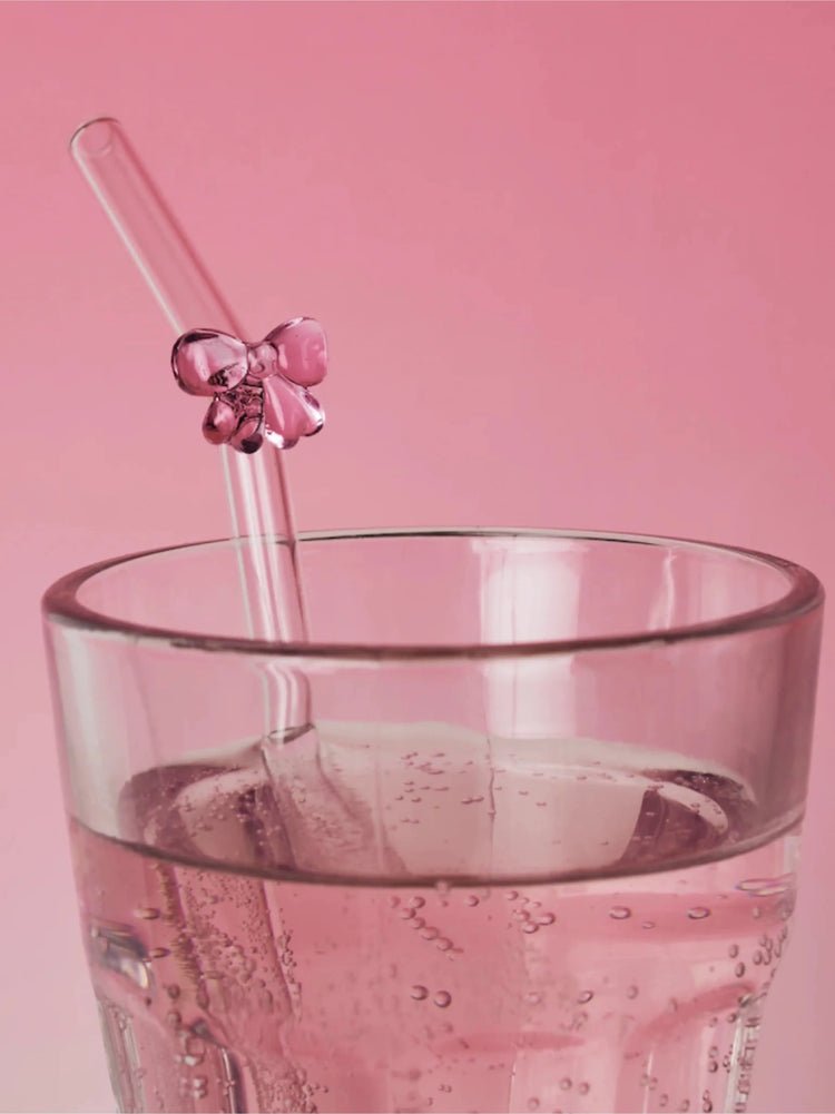 Lepel Club Glass Bow Straws - straw Lepel Club Modern Love Store Glasgow