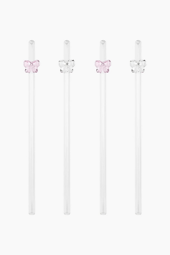 Lepel Club Glass Bow Straws - straw Lepel Club Modern Love Store Glasgow