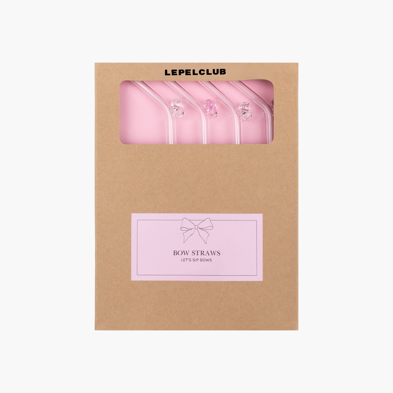Lepel Club Glass Bow Straws - straw Lepel Club Modern Love Store Glasgow
