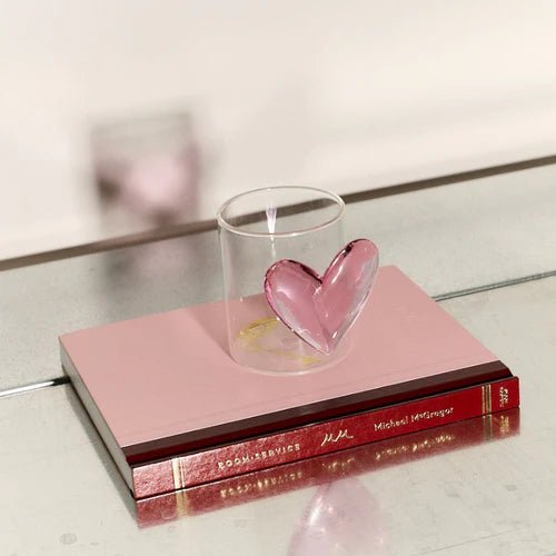 Heart Tumbler - Pink glassware 