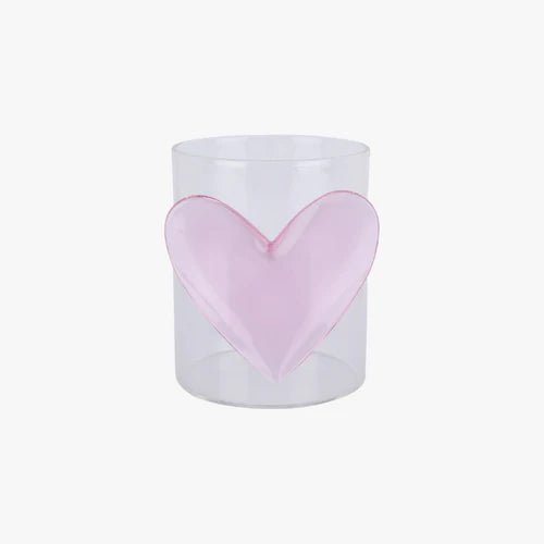 Heart Tumbler - Pink glassware 