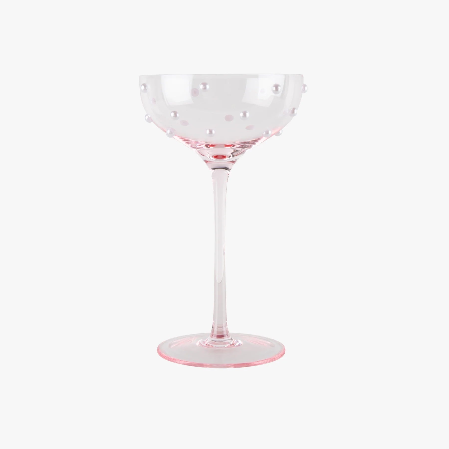 Pearl Coupe Pink glassware 
