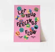 Let Your Feelings Flow Pink Print - SANDERS DE ROEPER Modern Love Store Glasgow