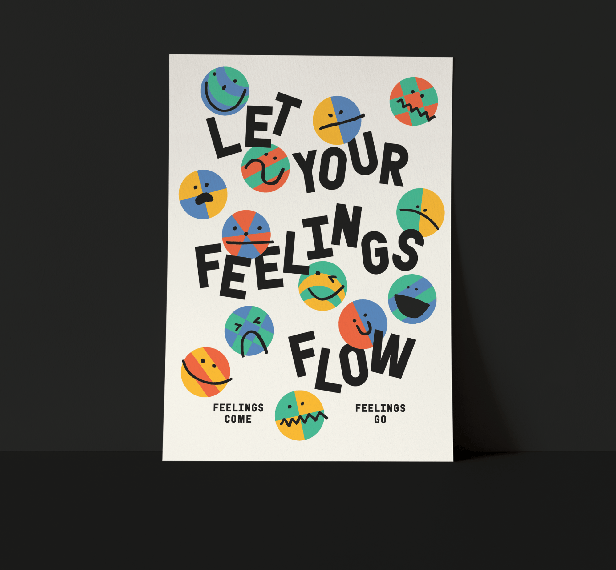 Let Your Feelings Flow White Print - SANDERS DE ROEPER Modern Love Store Glasgow