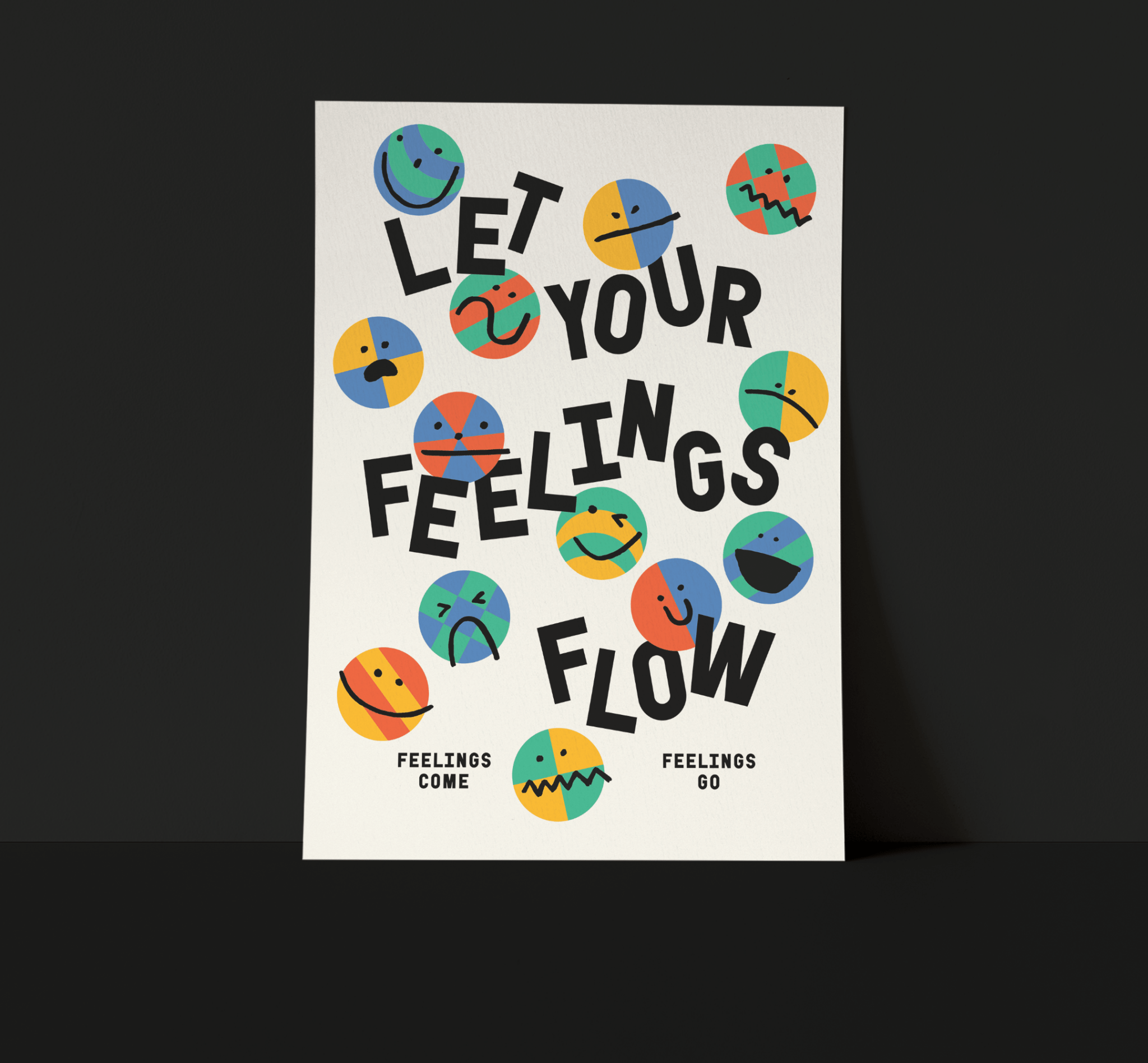 Let Your Feelings Flow White Print - SANDERS DE ROEPER Modern Love Store Glasgow