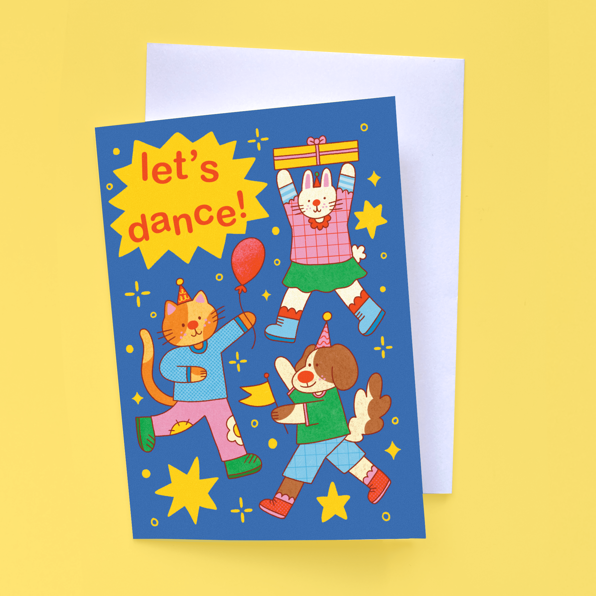 Let’s dance birthday greetings card - Iris Otto Illustration Modern Love Store Glasgow