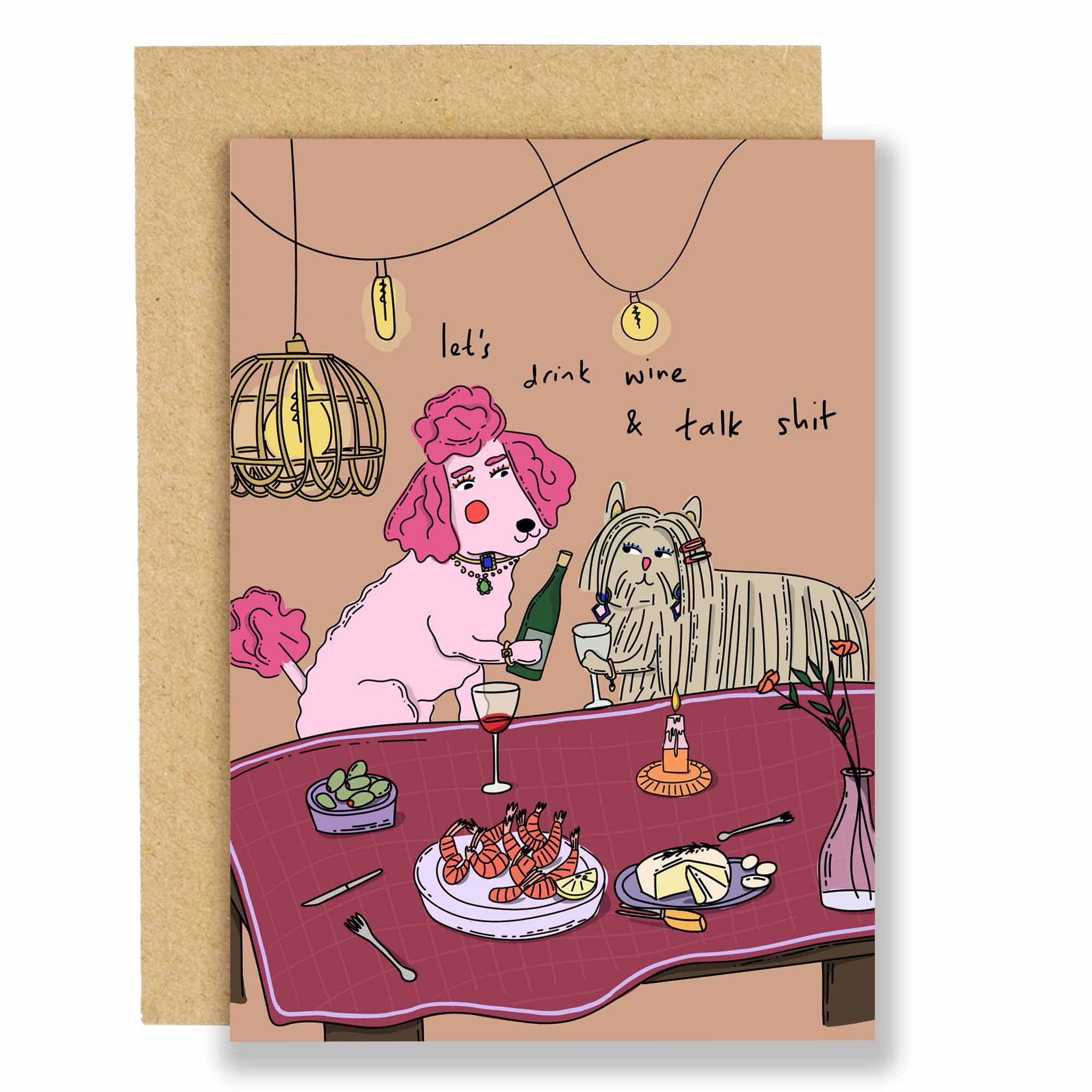 Let's drink wine and talk shit - Eat the Moon Modern Love Store Glasgow