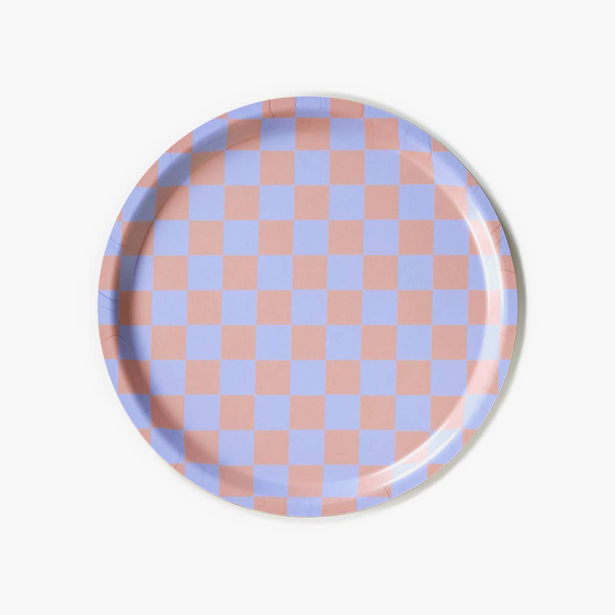 Lilac & Peach Round Serving Tray - 31 cm - BLU KAT Modern Love Store Glasgow