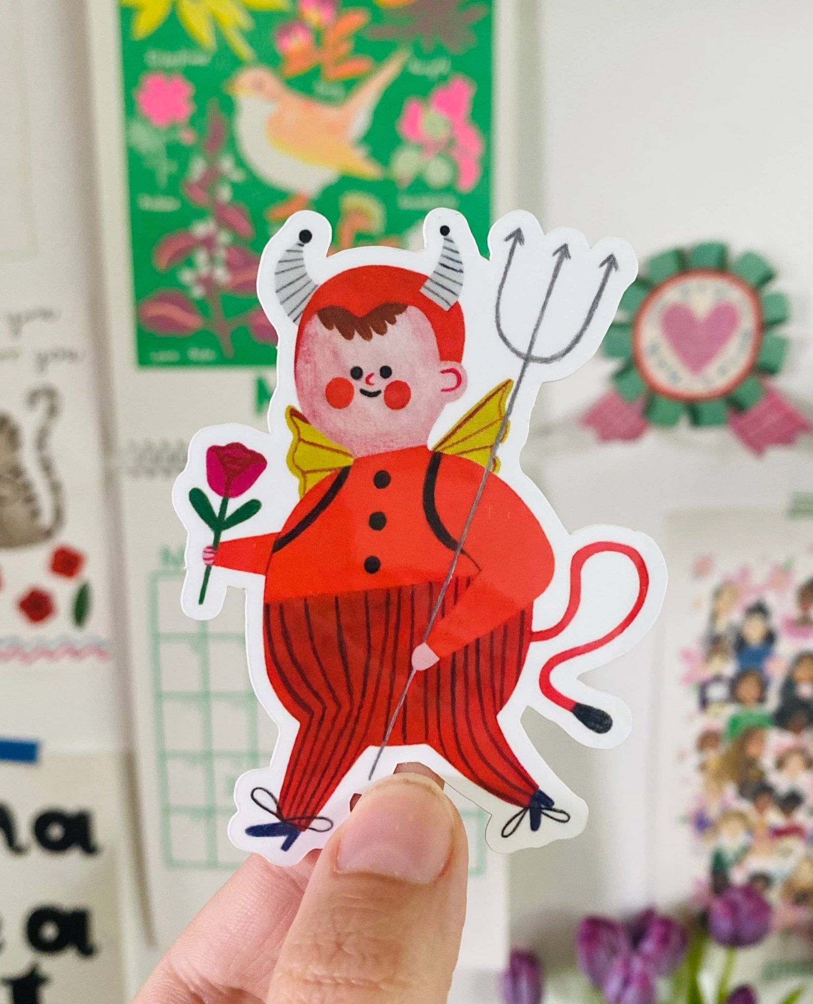 LITTLE DEVIL sticker - Daria Solak Illustrations Modern Love Store Glasgow