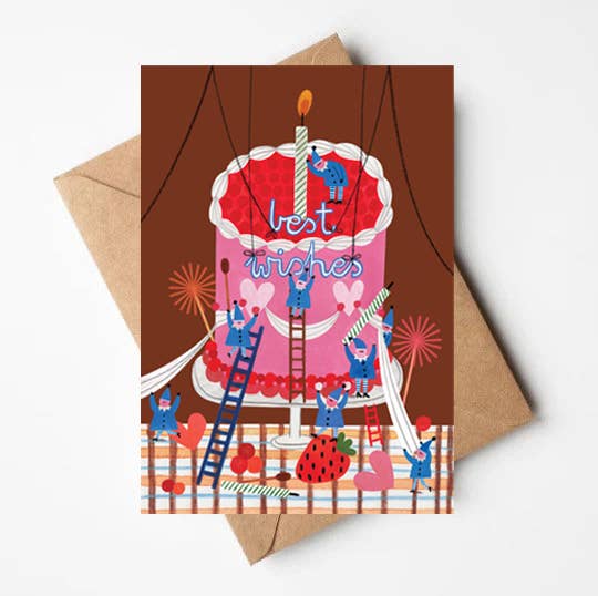 LITTLE HELPERS BIRTHDAY card - Daria Solak Illustrations Modern Love Store Glasgow