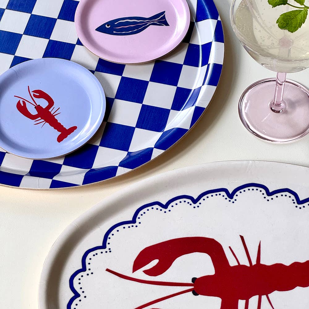 Lobster Oval Serving Tray - 31x22cm - BLU KAT Modern Love Store Glasgow