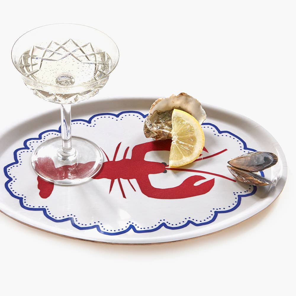 Lobster Oval Serving Tray - 31x22cm - BLU KAT Modern Love Store Glasgow