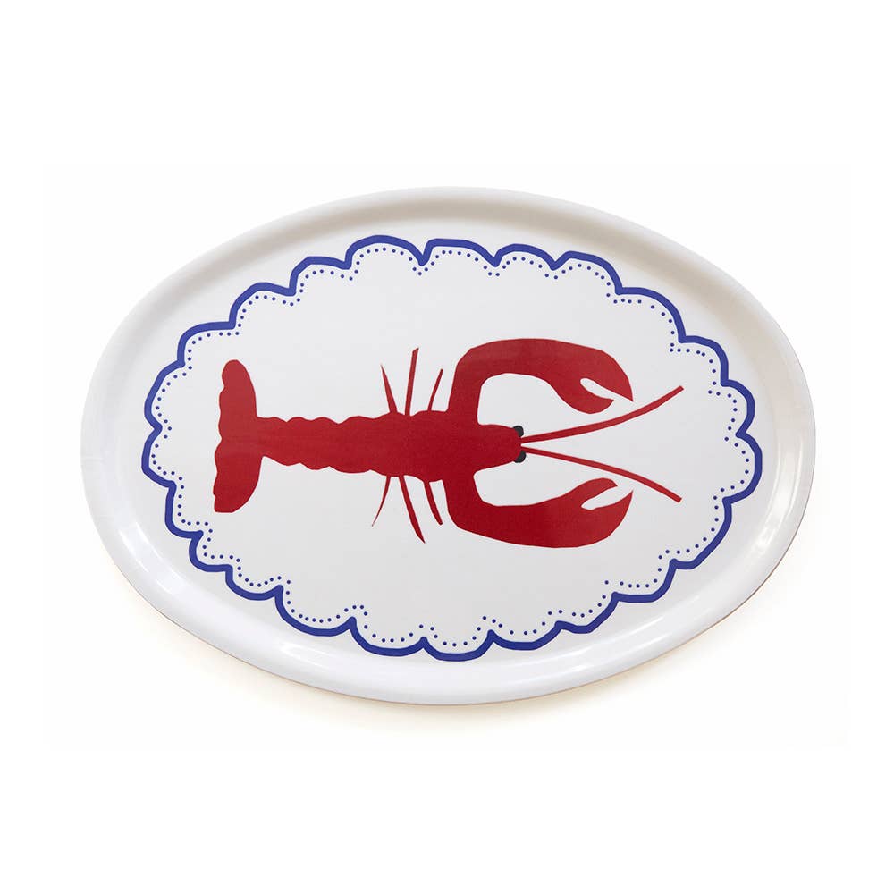 Lobster Oval Serving Tray - 31x22cm - BLU KAT Modern Love Store Glasgow