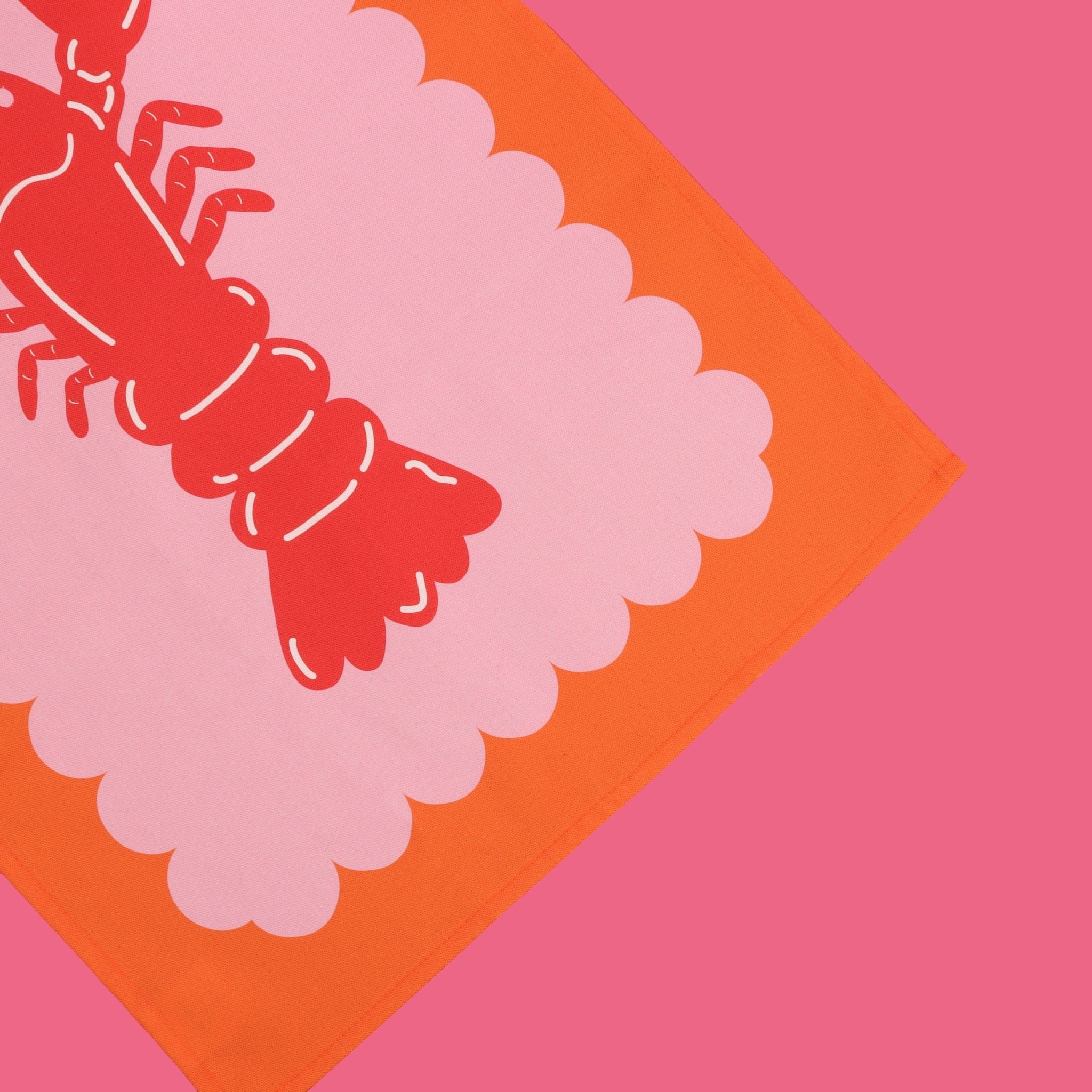 Lobster Scallop Tea Towel - Maddison Ball Creative Modern Love Store Glasgow