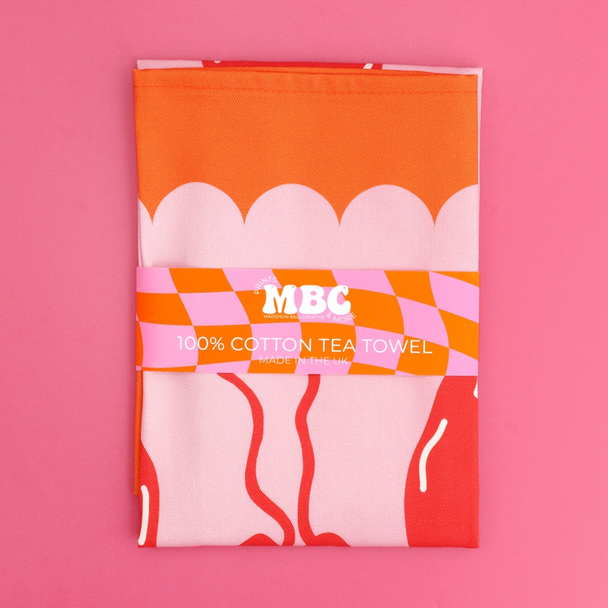 Lobster Scallop Tea Towel - Maddison Ball Creative Modern Love Store Glasgow