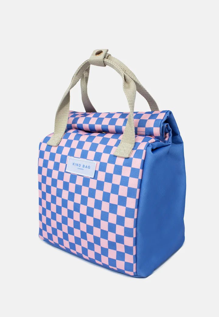 Lunch Bag | Checkerboard Blue & Pink - Kind Bag Modern Love Store Glasgow