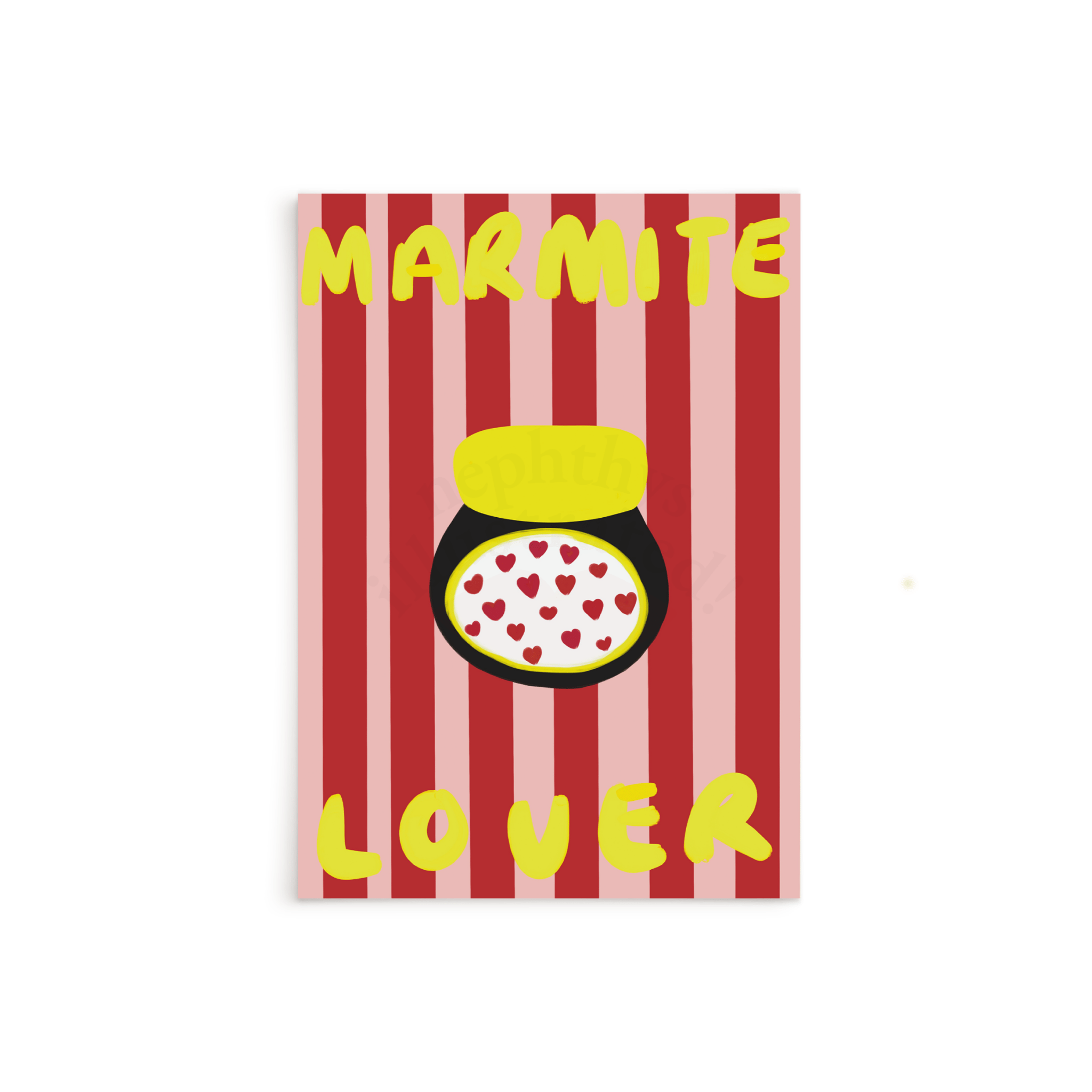 Marmite Lover Print - Print Nephtys Illustrated Modern Love Store Glasgow