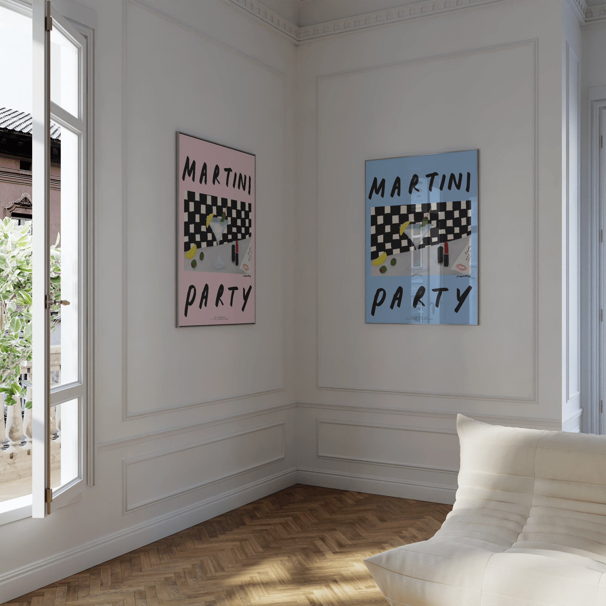 Martini Party Pink - Nephtys Illustrated Modern Love Store Glasgow