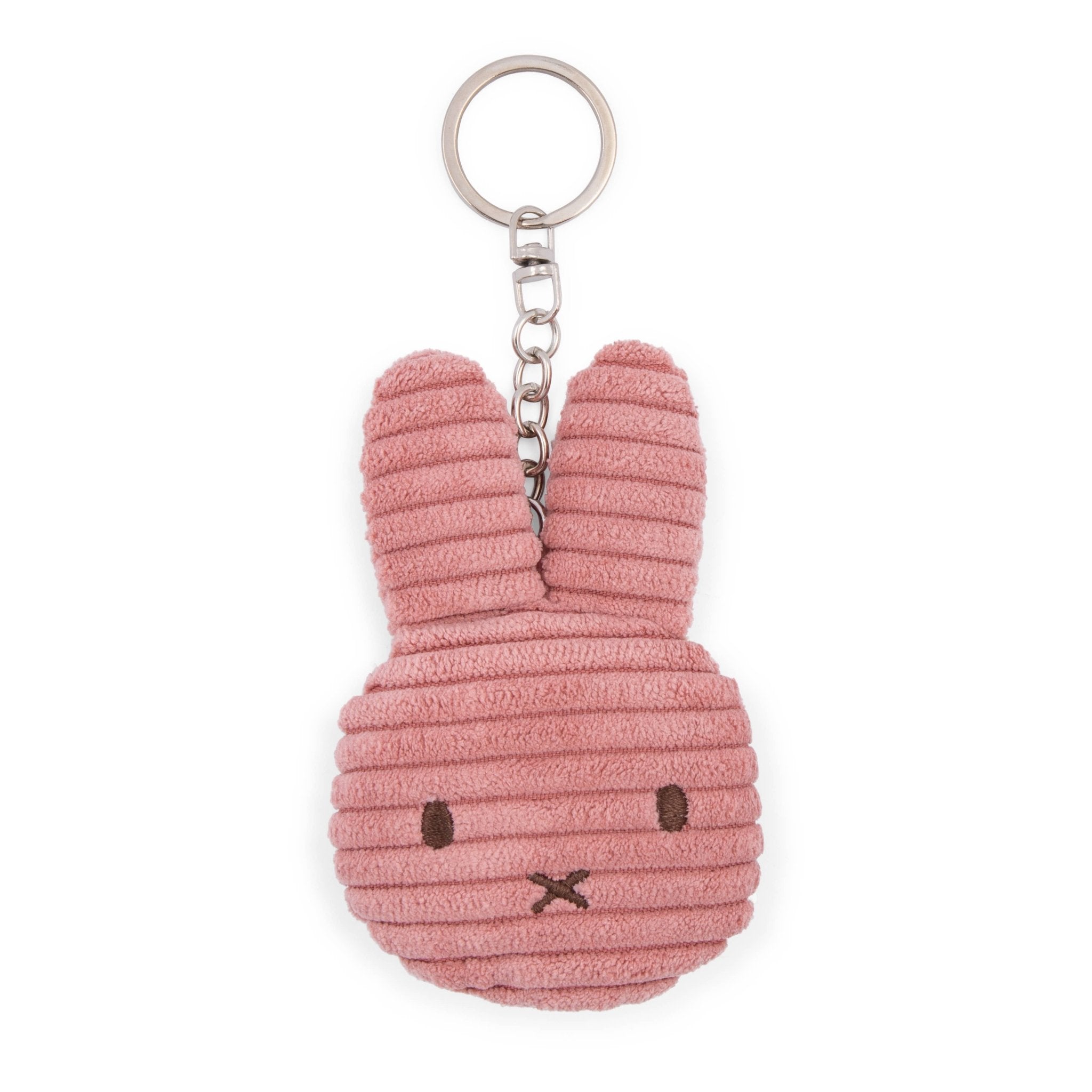Miffy Flat Keyring Corduroy ECO Dusty Rose - Miffy by S - c Brands Modern Love Store Glasgow