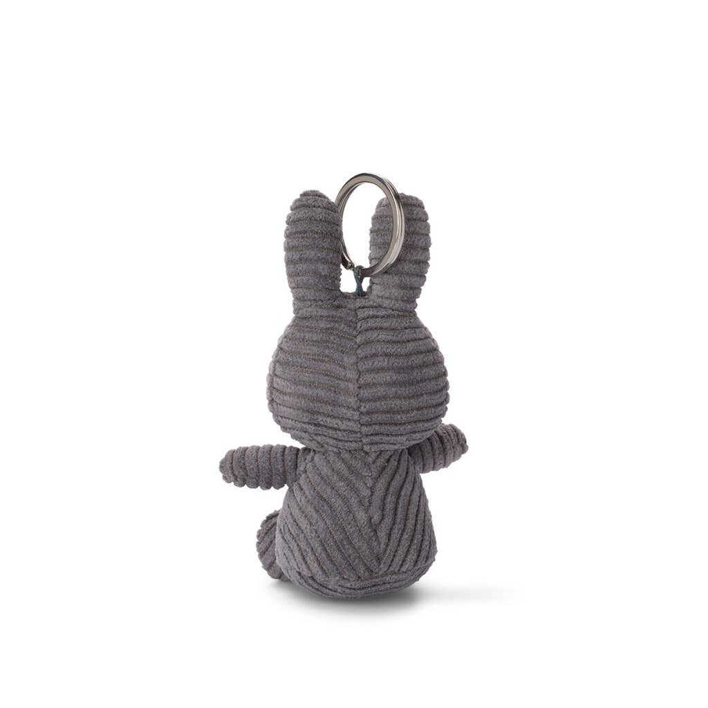 Miffy Keyring Grey Corduroy - Miffy by S - c Brands Modern Love Store Glasgow