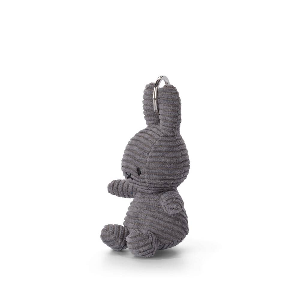 Miffy Keyring Grey Corduroy - Miffy by S - c Brands Modern Love Store Glasgow