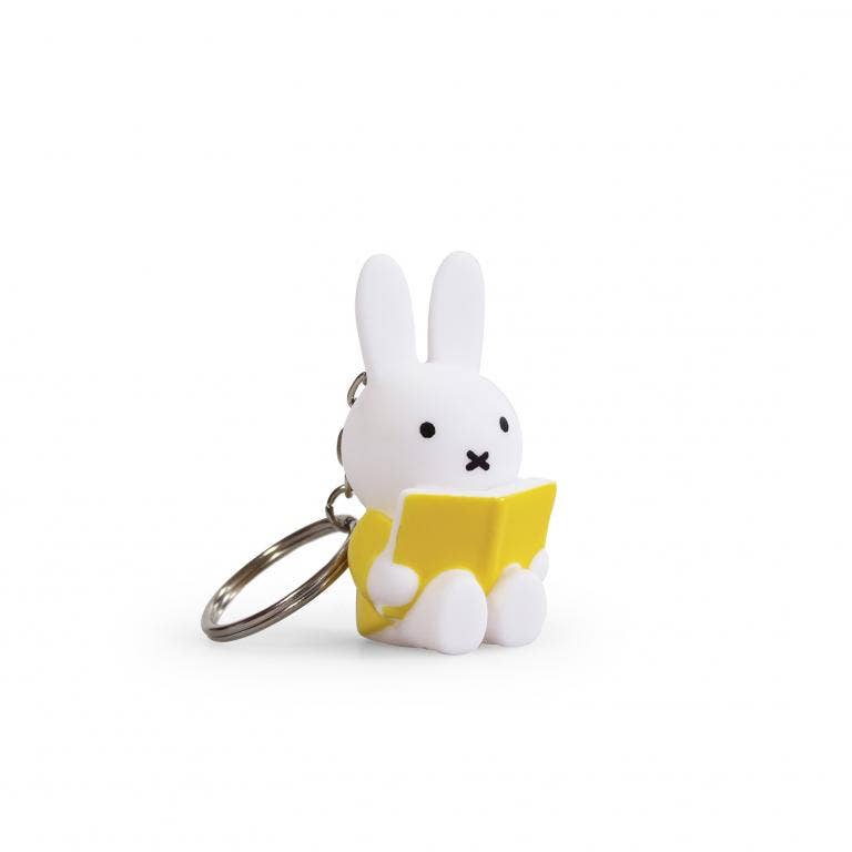 Miffy with Book Keyring - Yellow - Miffy by S - c Brands Modern Love Store Glasgow