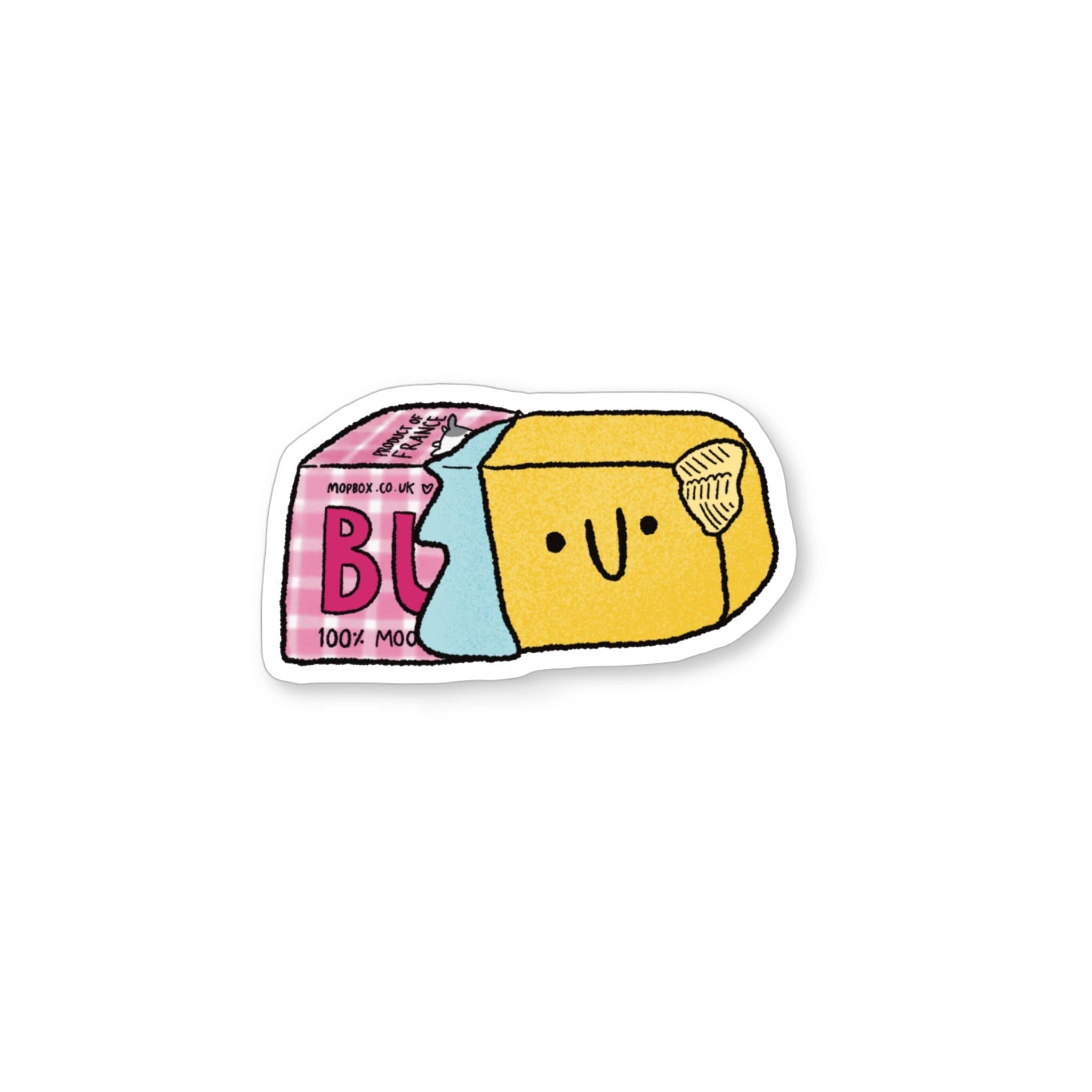 French Butter - Cute Vinyl Sticker stationery 