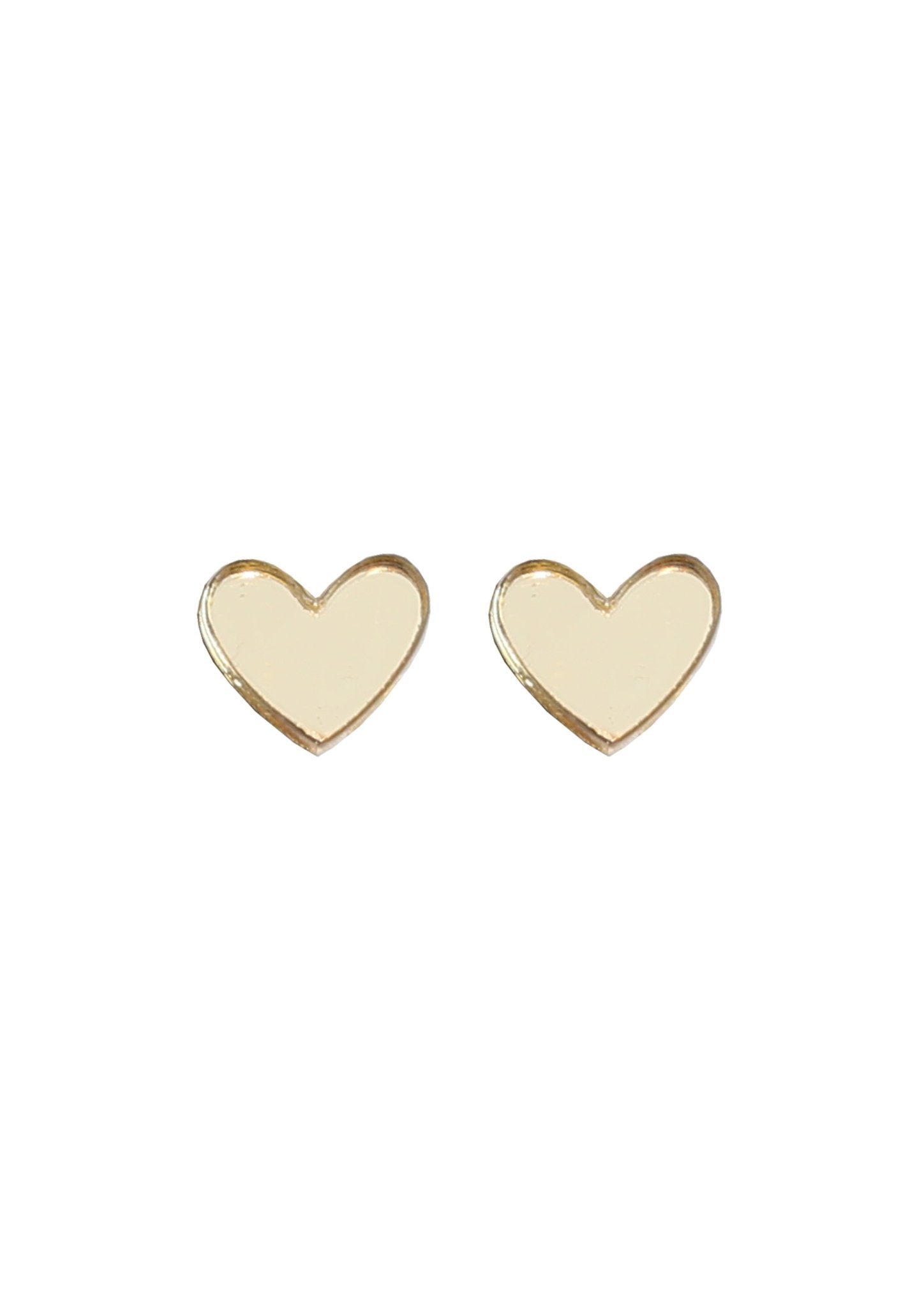 Mini Heart Studs - Gold - Kam Creates Modern Love Store Glasgow