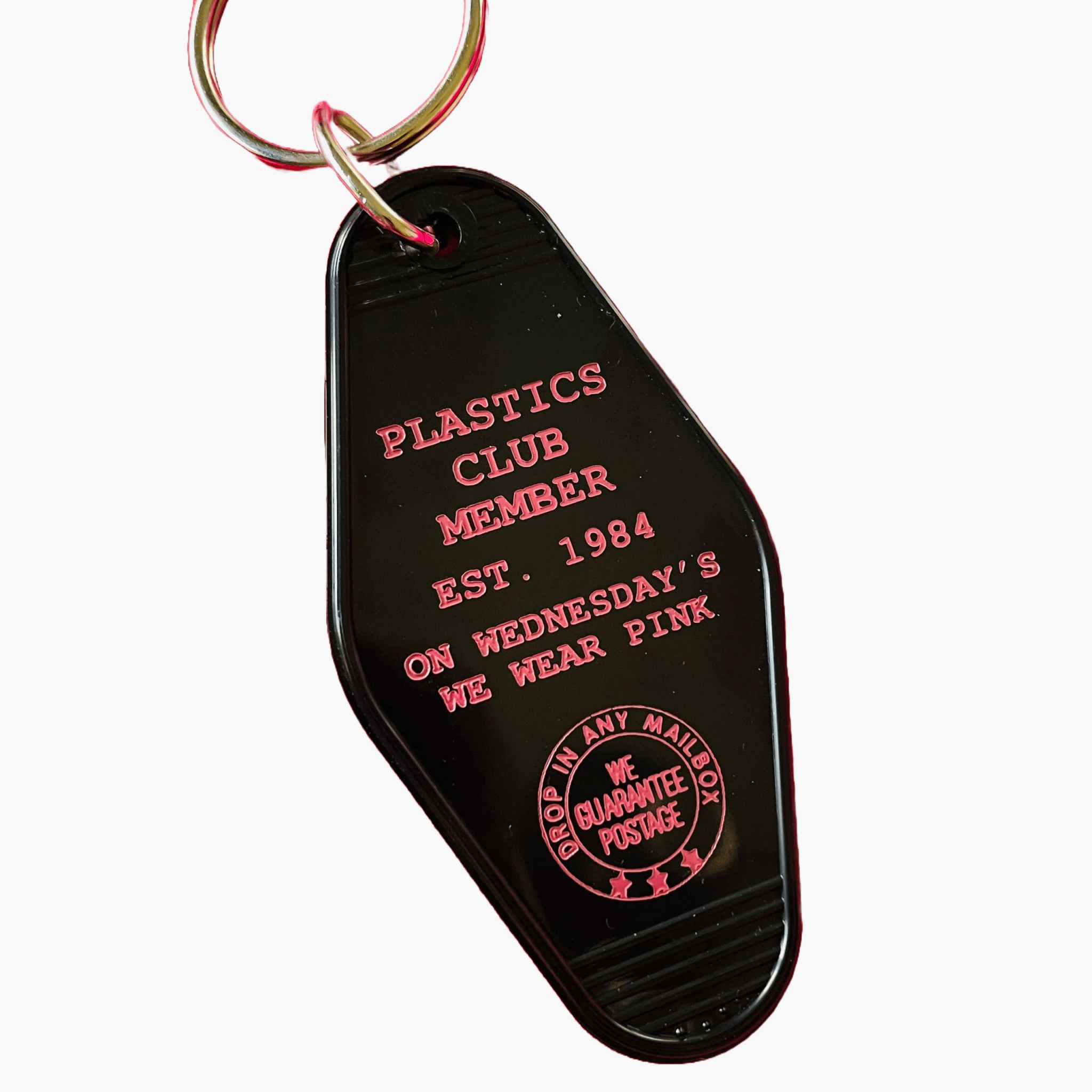 Motel Key Fob - Plastics Club Member (Mean Girls) - The 3 Sisters Design Co. Modern Love Store Glasgow