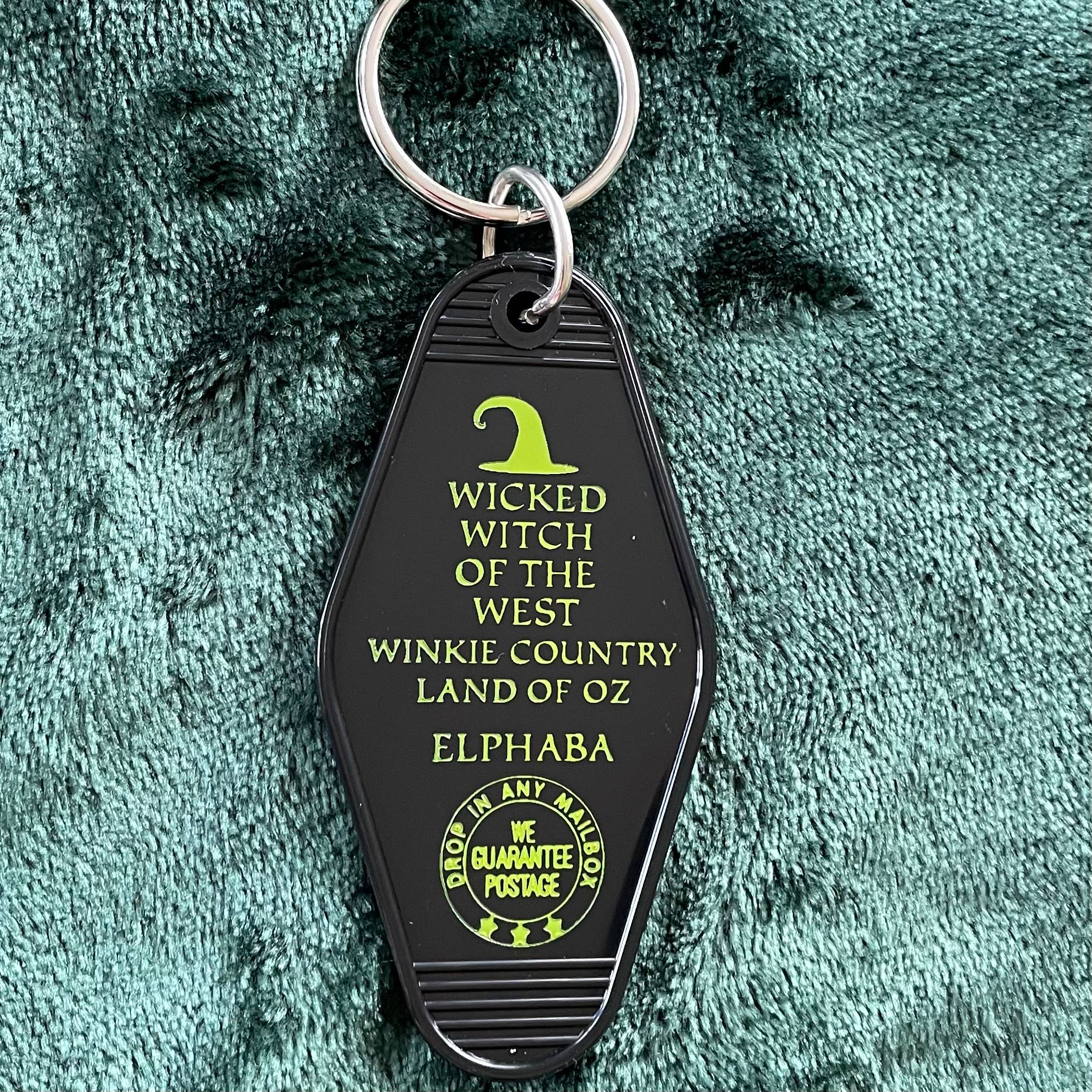 Motel Key Fob - Wicked Witch of the West (Wicked, Oz) - The 3 Sisters Design Co. Modern Love Store Glasgow