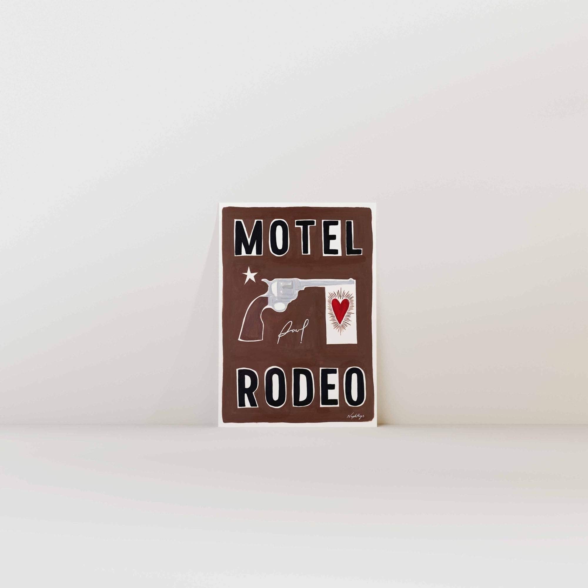 Motel Rodeo Print - Print Nephtys Illustrated Modern Love Store Glasgow