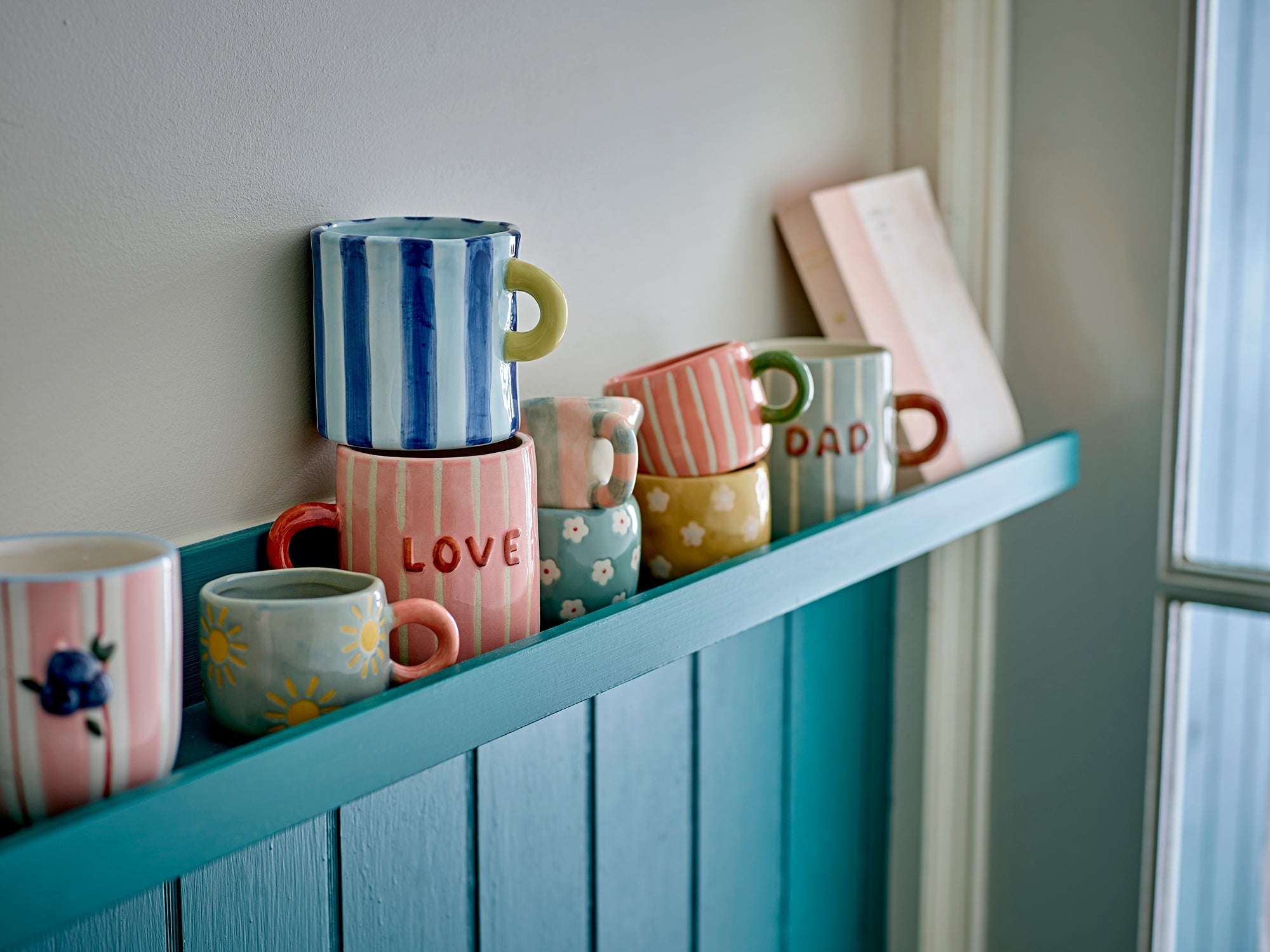 Nina Cup - Green and Rose Pink homeware 5711173353293 mug