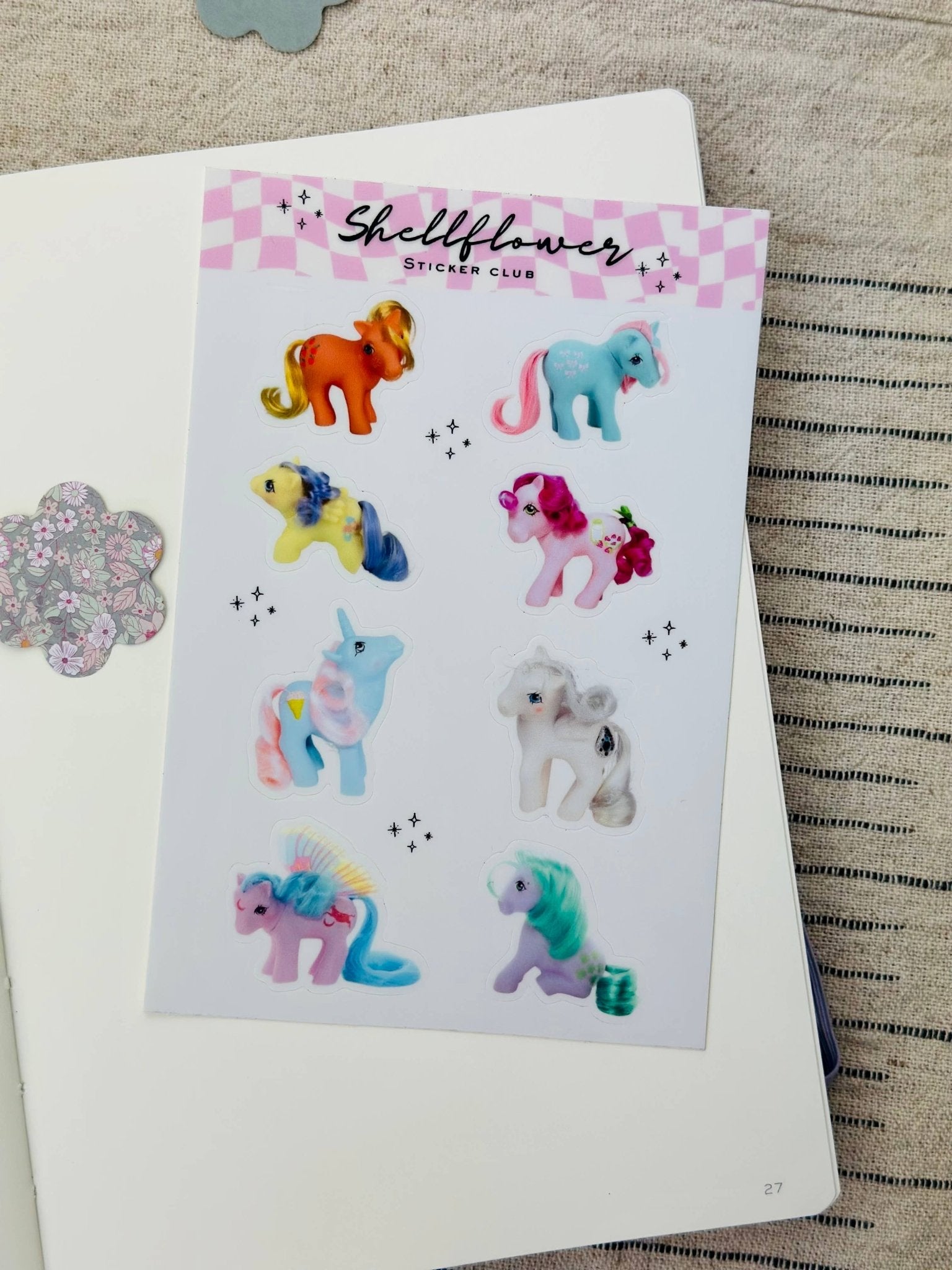 My Little Pony Sticker Sheet - Shellflower Modern Love Store Glasgow