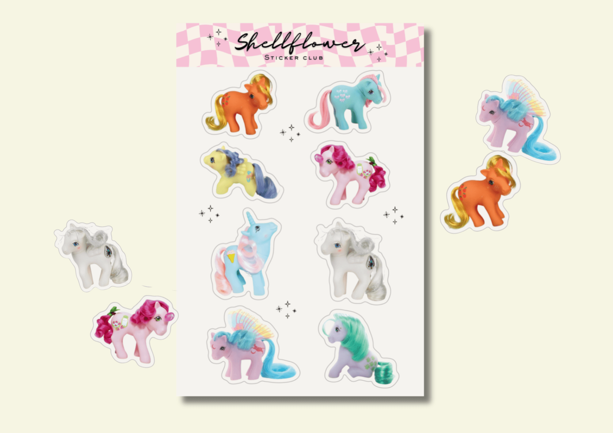 My Little Pony Sticker Sheet - Shellflower Modern Love Store Glasgow