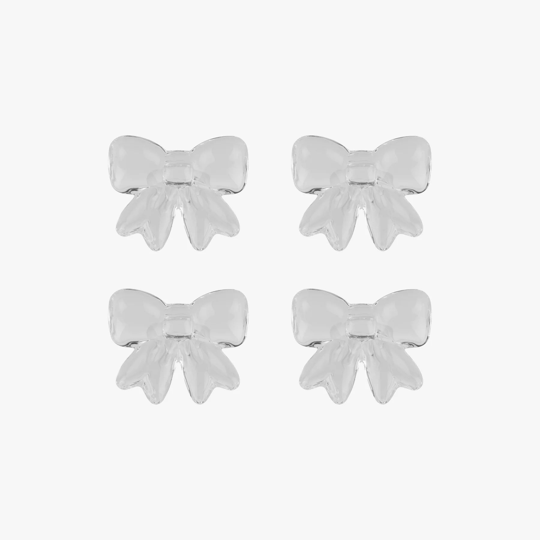 Glass Napkin Rings - Clear glassware  napkin rings