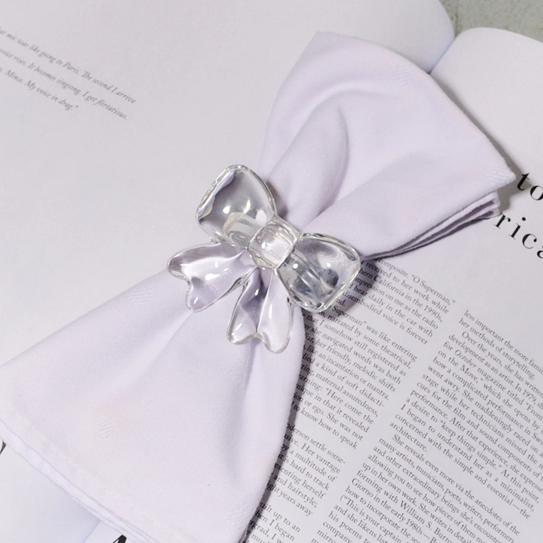 Glass Napkin Rings - Clear glassware  napkin rings