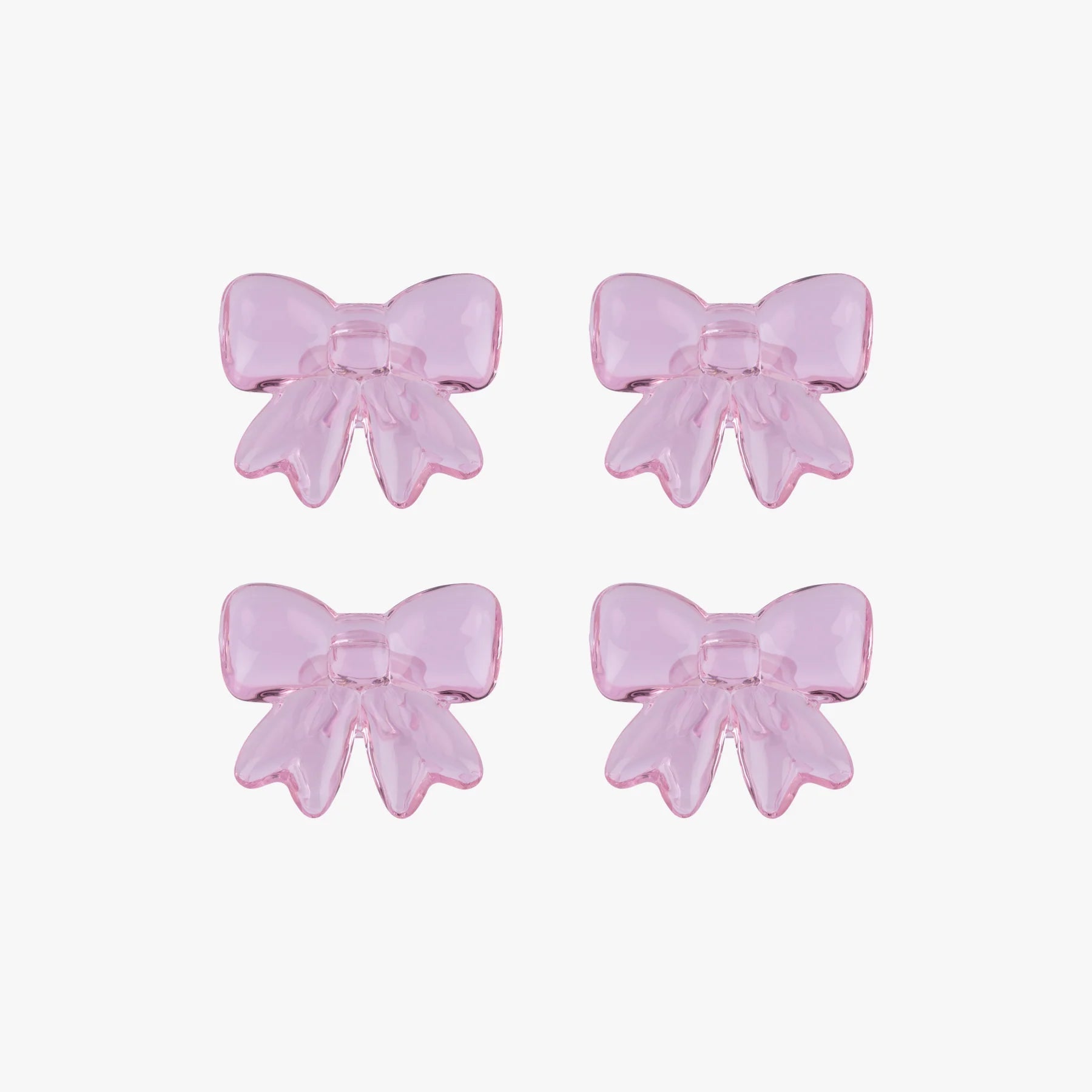 Glass Napkin Rings - Pink glassware  napkin rings