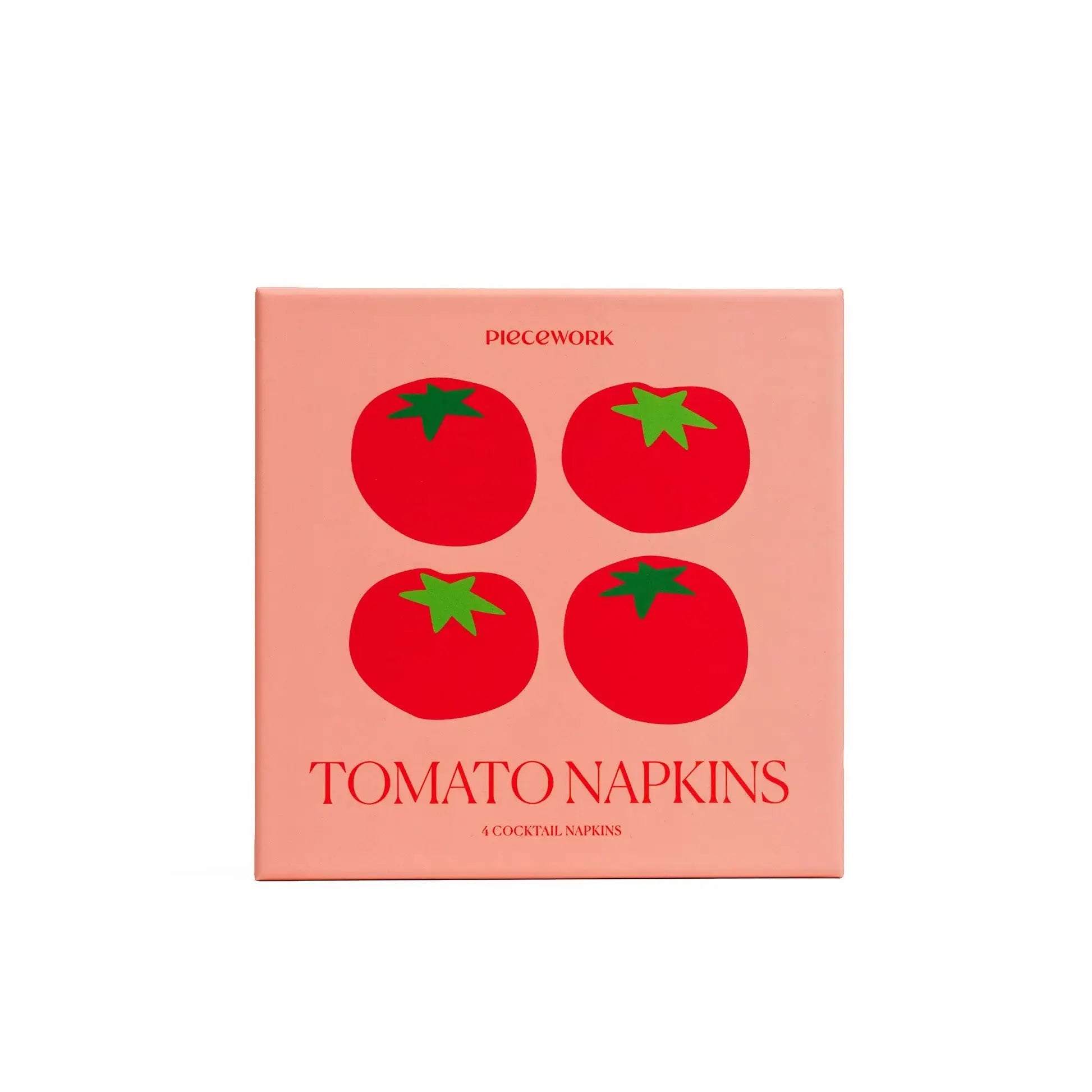 ✨NEW✨ Tomato Cocktail Napkins - Set of 4 - Piecework Puzzles Modern Love Store Glasgow