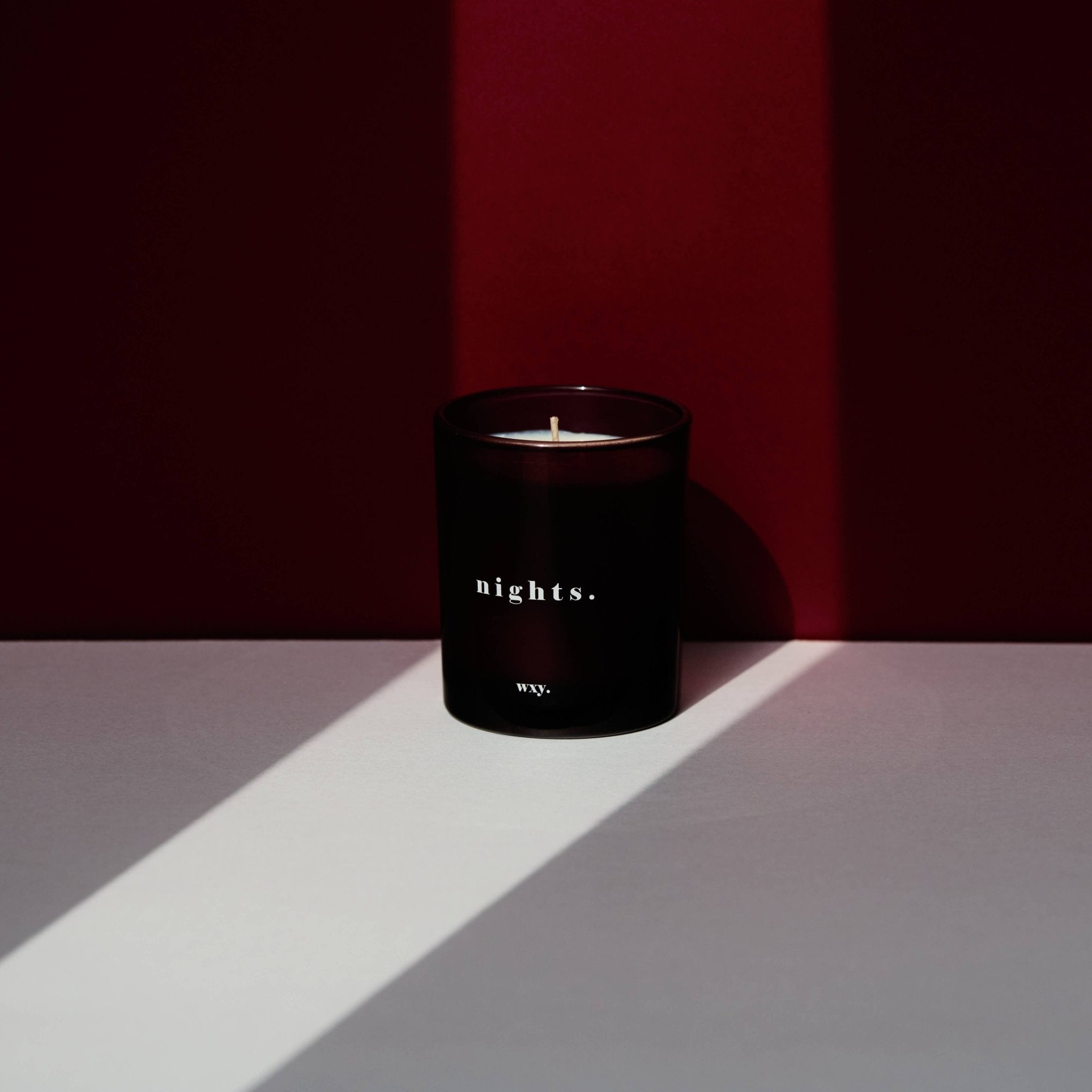Nights 7oz Candle - Bourbon + Tobacco Leaf - wxy. Modern Love Store Glasgow