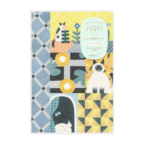 Midori Yuru Log Notebook - Cat stationery  notebook