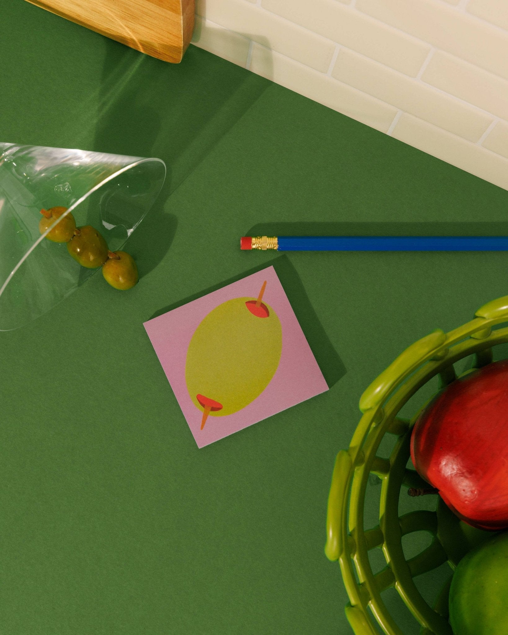 Olive Sticky Notes - Mel Andrel Modern Love Store Glasgow