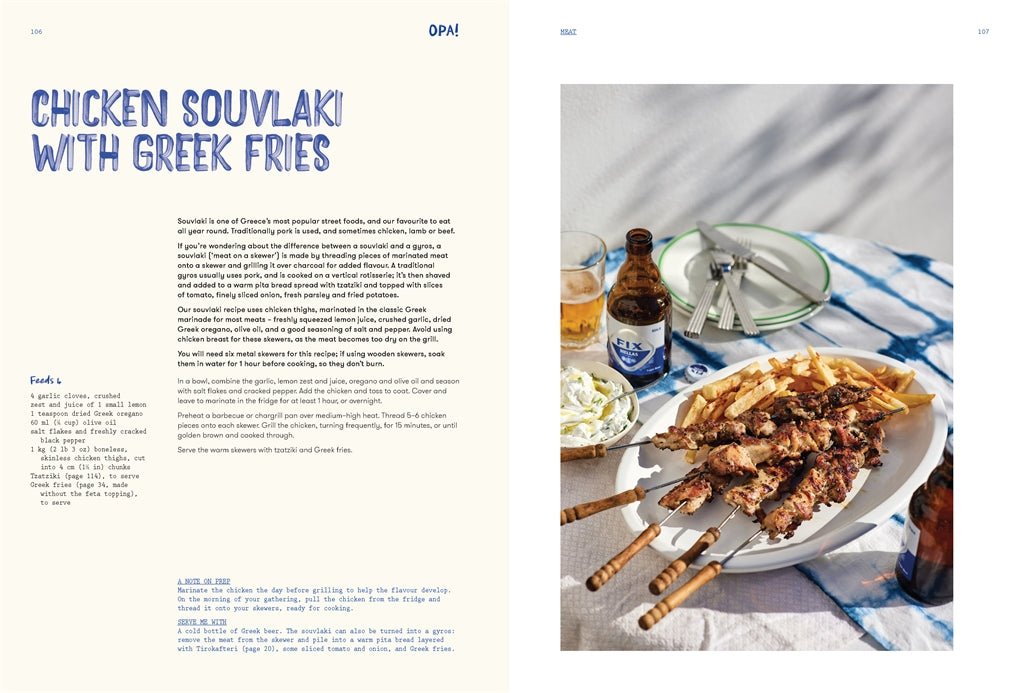 OPA! Recipes inspired by Greek tavernas - Books Thames & Hudson Modern Love Store Glasgow