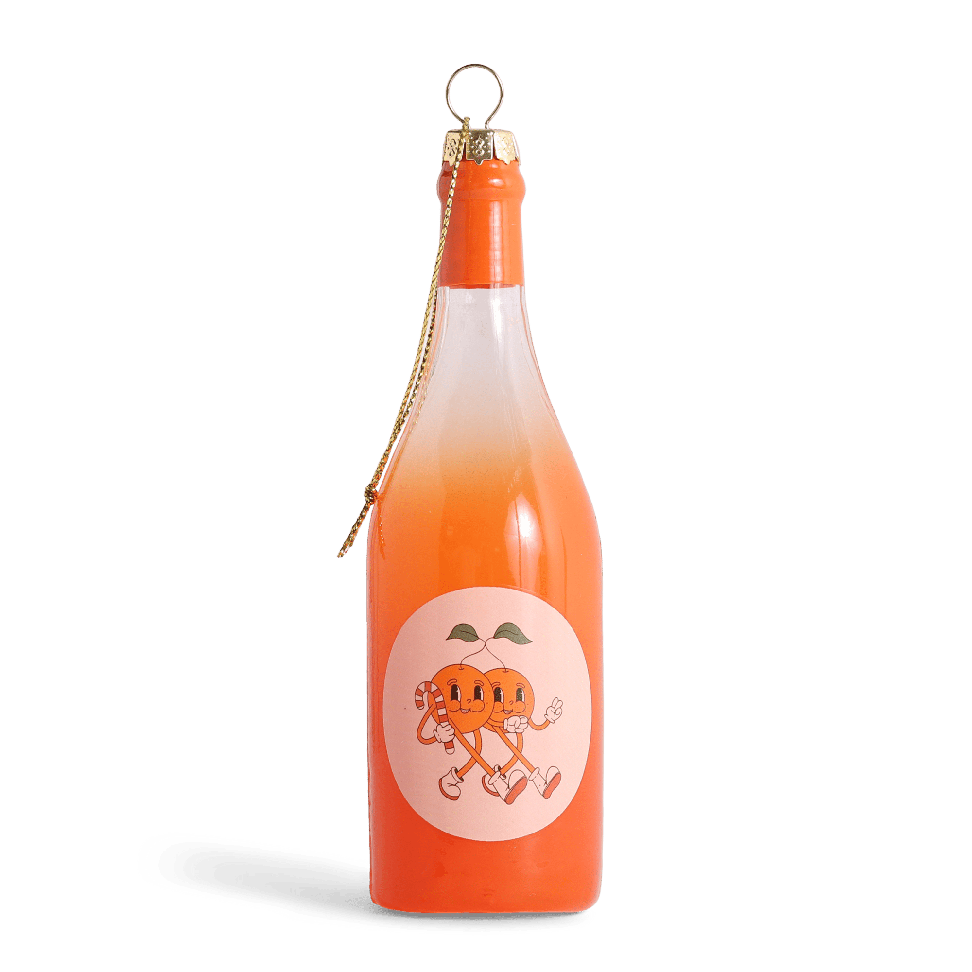 Orange Wine Glass Decoration, 13cm - studio THIE Modern Love Store Glasgow