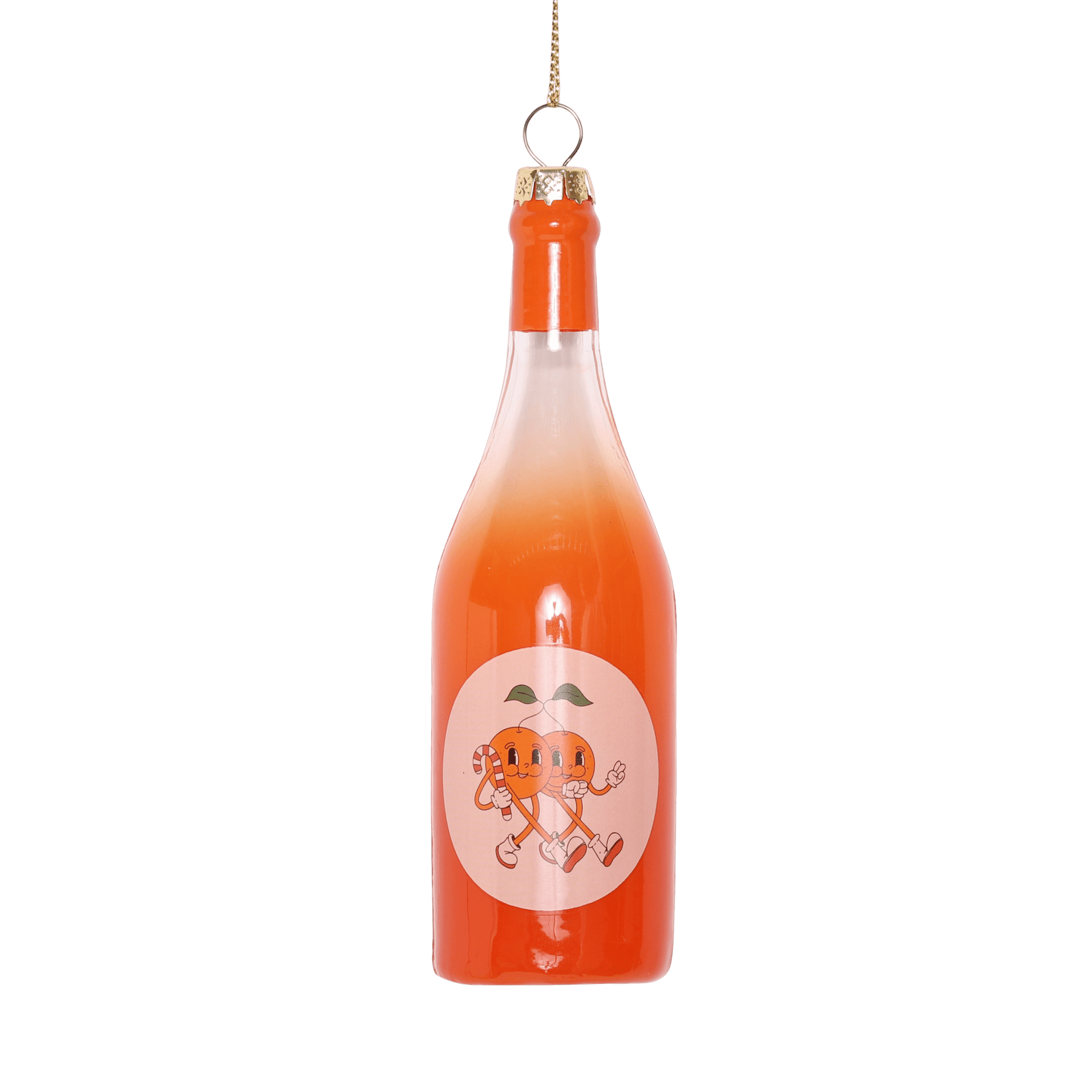 Orange Wine Glass Decoration, 13cm - studio THIE Modern Love Store Glasgow